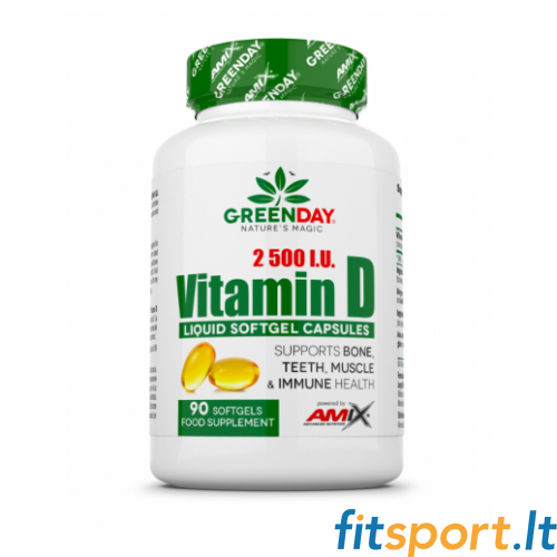 Amix GreenDay D3 vitamīns 2500 I.U. 90 kapi 